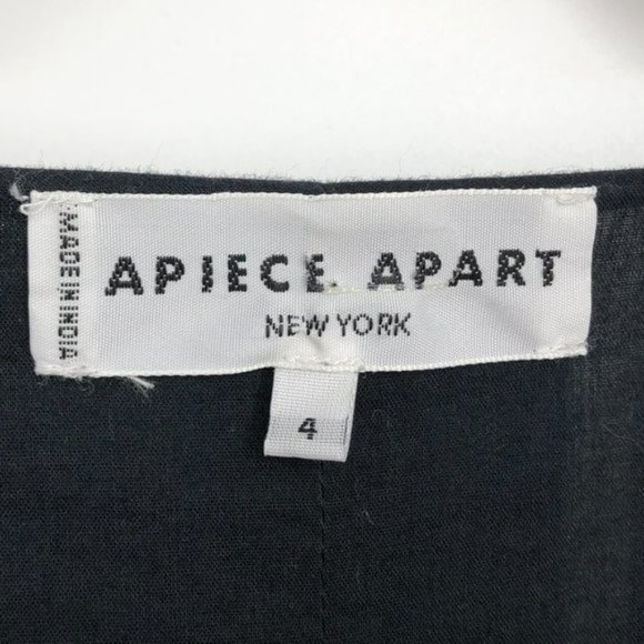 Apiece Apart  Costa Del Sol Ruffle Wrap maxi dress Linen Silk blend   striped W4 - Picture 8 of 16